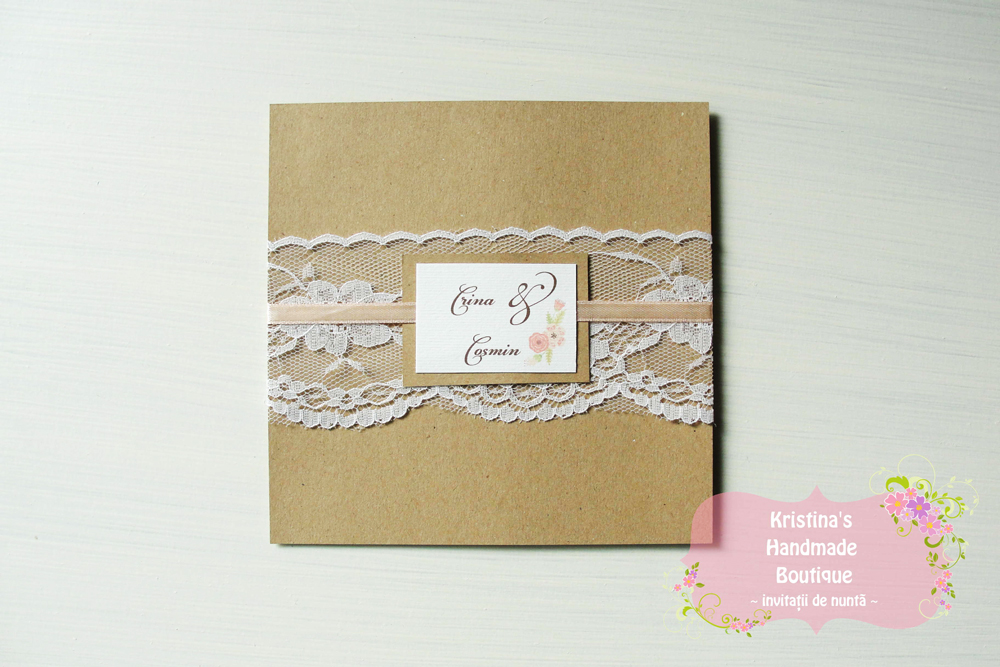 Invitatii de nunta Kristina's Handmade Boutique