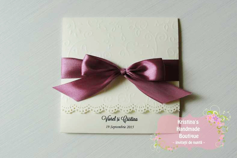 Invitatii de nunta Kristina's Handmade Boutique