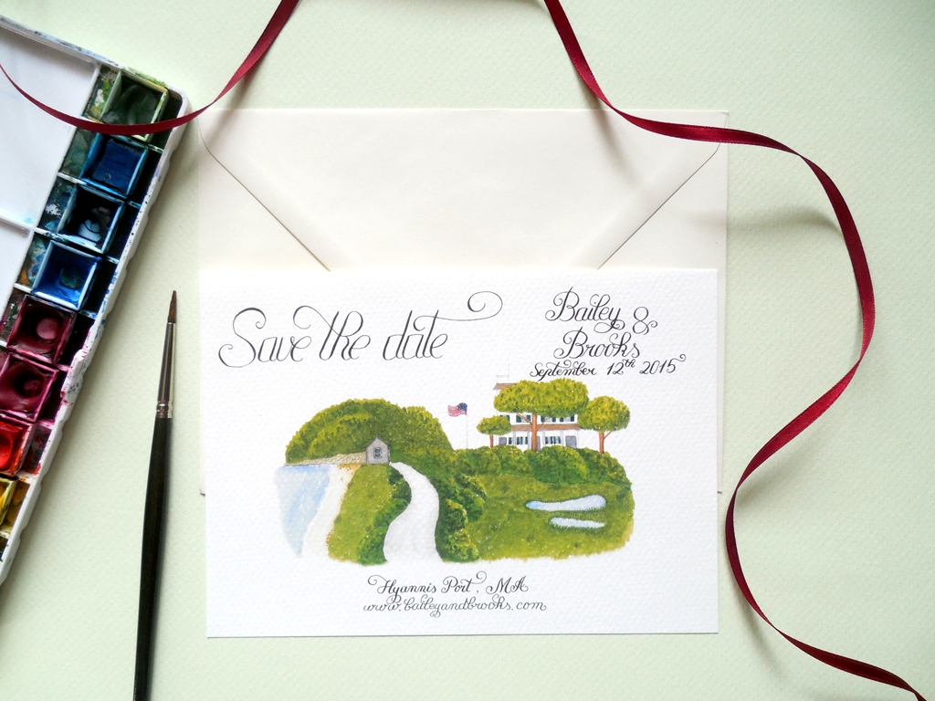 Invitatii de nunta Watercolor Wedding