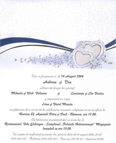 poze Invitatii nunta/ Carduri nunti
