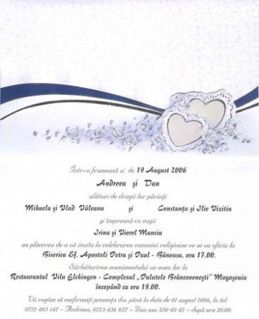 poze Invitatii nunta/ Carduri nunti